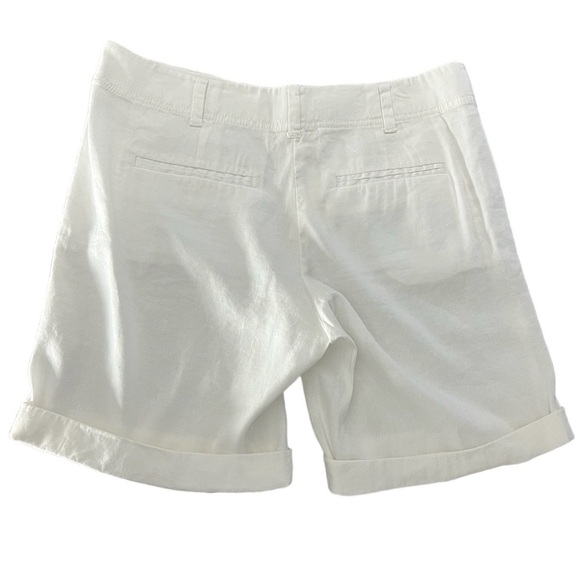 Ann Taylor Linen Blend White Shorts Size 4 - Picture 2 of 6